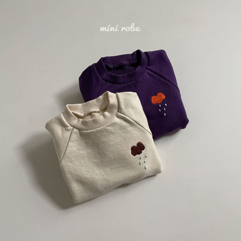 MINI ROBE - Korean Children Fashion - #Kfashion4kids - Cloud Embroidery Sweatshirt - 12