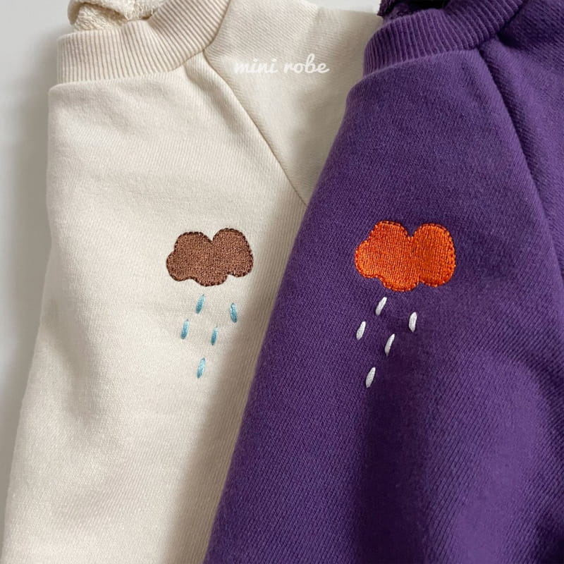 MINI ROBE - Korean Children Fashion - #Kfashion4kids - Cloud Embroidery Sweatshirt - 5