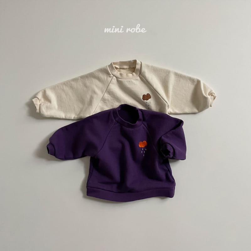 MINI ROBE - Korean Children Fashion - #Kfashion4kids - Cloud Embroidery Sweatshirt - 7