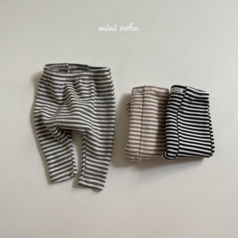 MINI ROBE - Korean Children Fashion - #Kfashion4kids - Stripe Leggings