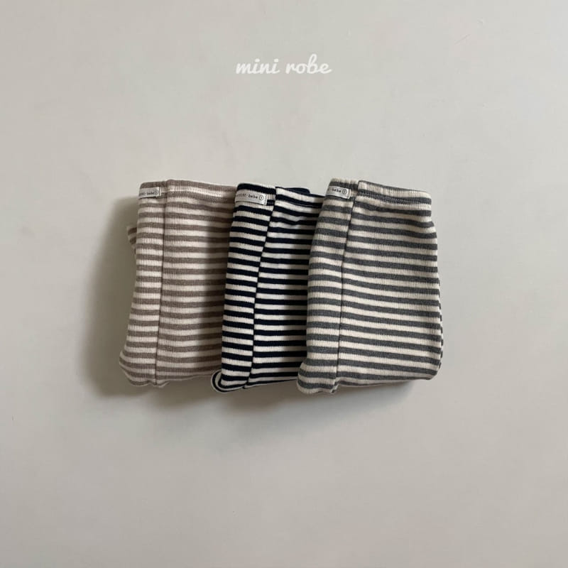 MINI ROBE - Korean Children Fashion - #Kfashion4kids - Stripe Leggings - 2