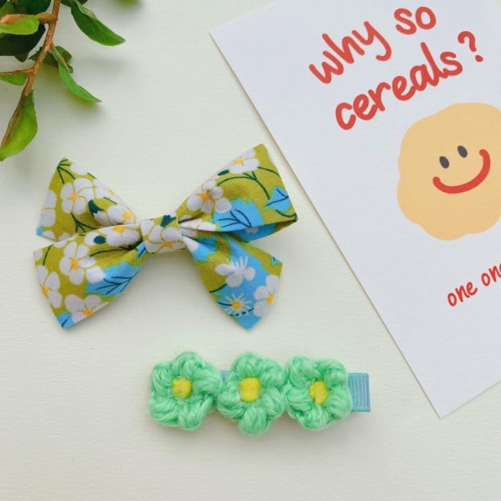 MINS - Korean Children Fashion - #Kfashion4kids - Greenary Hairpin [set of 4] - 2