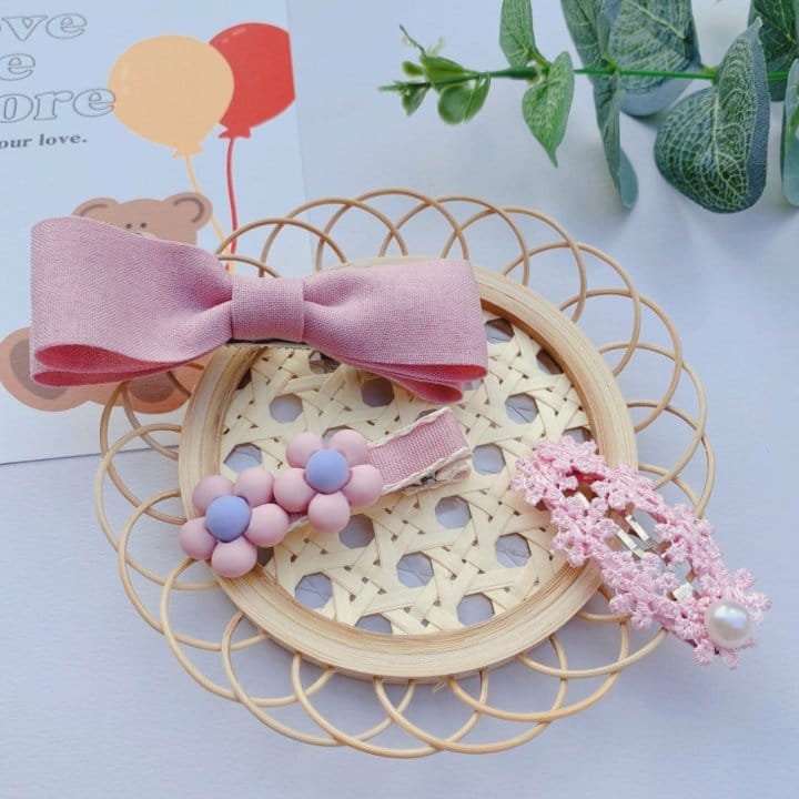 MINS - Korean Children Fashion - #Kfashion4kids - Pink Mood Hairpin [set of 5] - 6