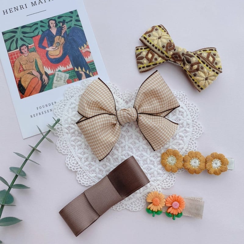 MINS - Korean Children Fashion - #Kfashion4kids - Brownie Hairpin [set of 5]