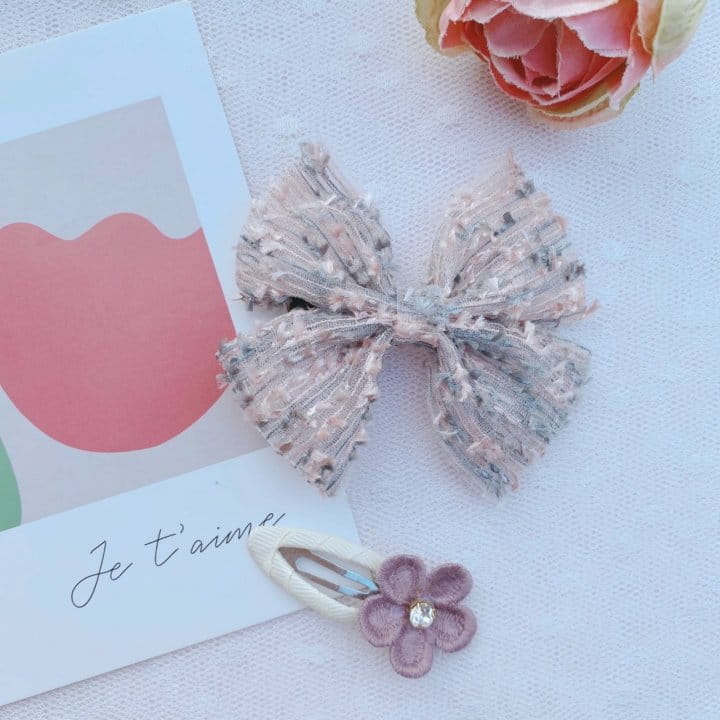 MINS - Korean Children Fashion - #Kfashion4kids - Sophia Lace Hairpin [set of 4] - 4