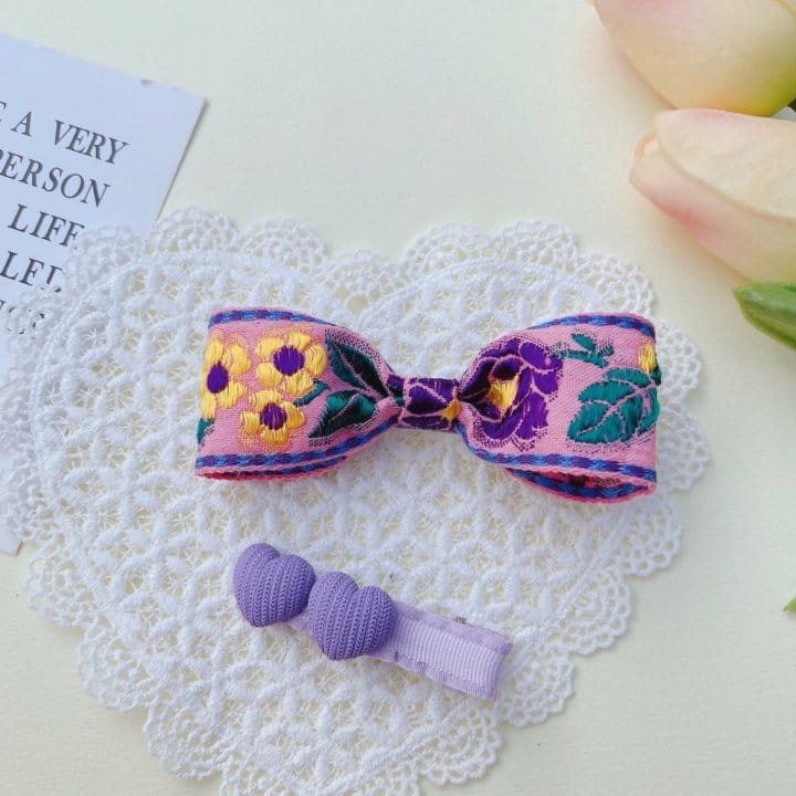 MINS - Korean Children Fashion - #Kfashion4kids - Purple Bucket Hairpin [set of 4] - 7
