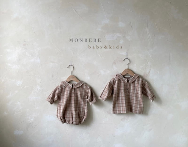MONBEBE - Korean Children Fashion - #Kfashion4kids - Check Sailor Bodysuit
