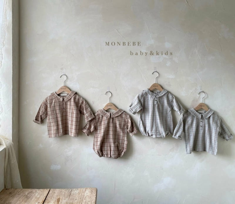 MONBEBE - Korean Children Fashion - #Kfashion4kids - Check Sailor Bodysuit - 2