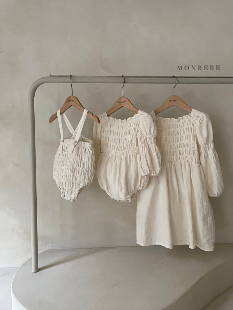 MONBEBE - Korean Children Fashion - #Kfashion4kids - Smocked Suspender Bloomer