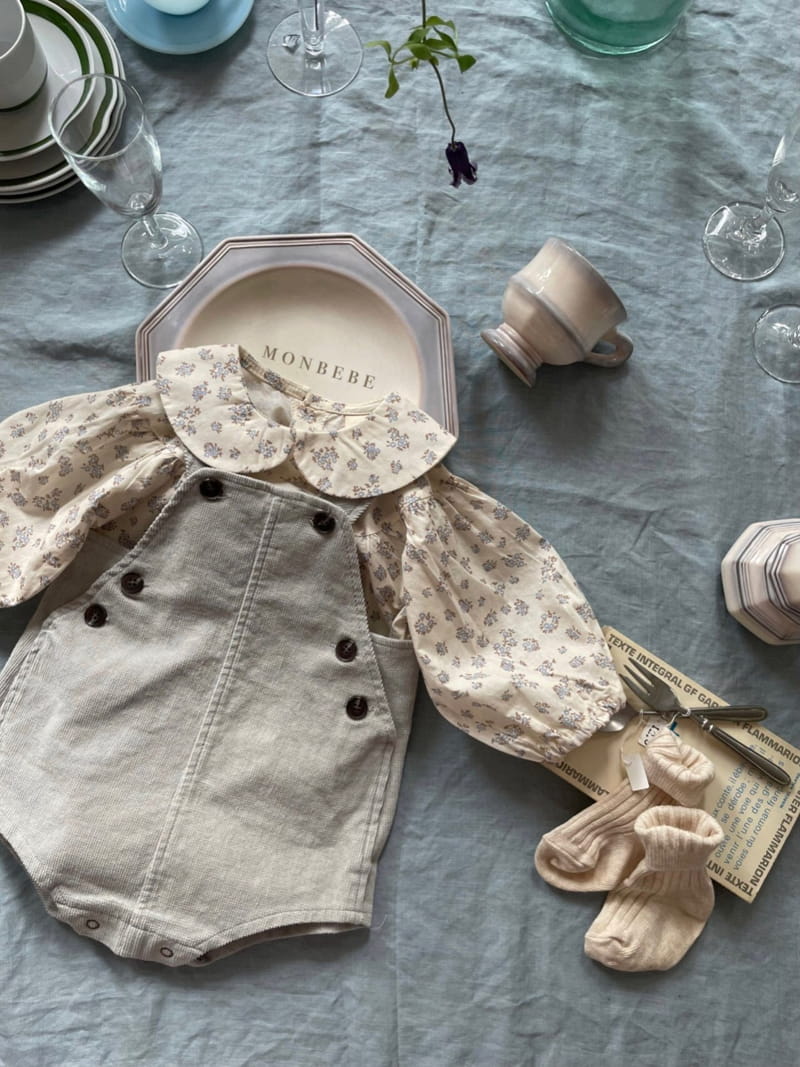 MONBEBE - Korean Children Fashion - #Kfashion4kids - Corduroy Romper - 8