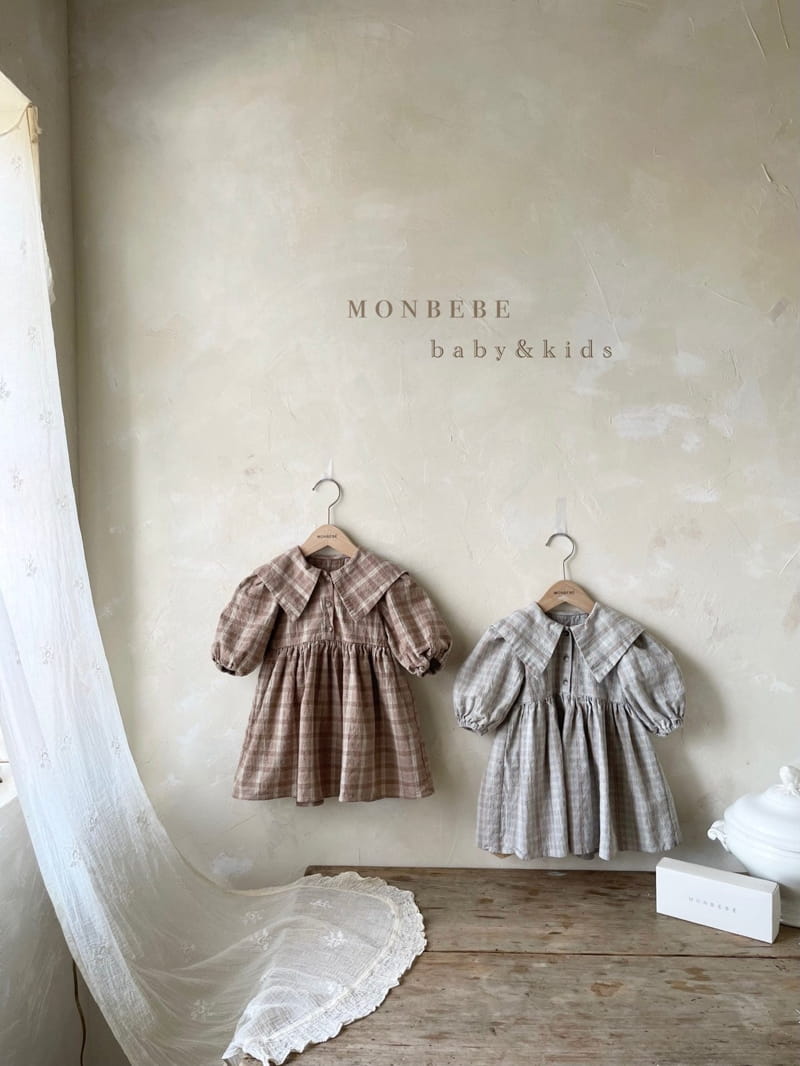 MONBEBE - Korean Children Fashion - #Kfashion4kids - Check Sailor One-piece