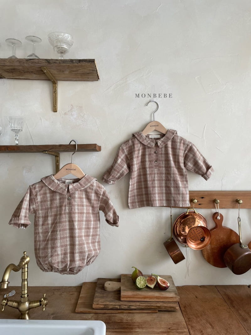 MONBEBE - Korean Children Fashion - #Kfashion4kids - Check Sailor Blouse