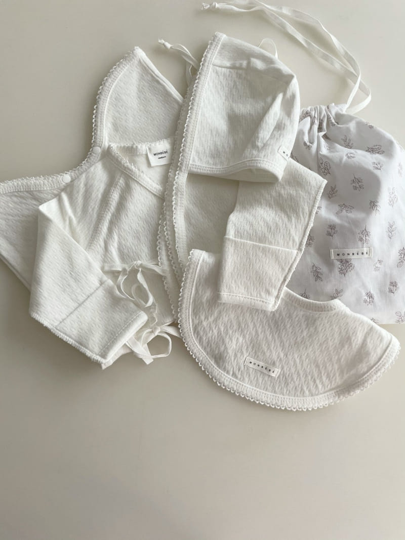 MONBEBE - Korean Children Fashion - #Kfashion4kids - Organic Bib, Bonnet with Pouch - 11