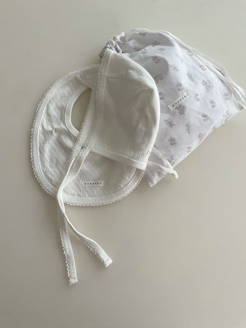 MONBEBE - Korean Children Fashion - #Kfashion4kids - Organic Bib, Bonnet with Pouch - 7