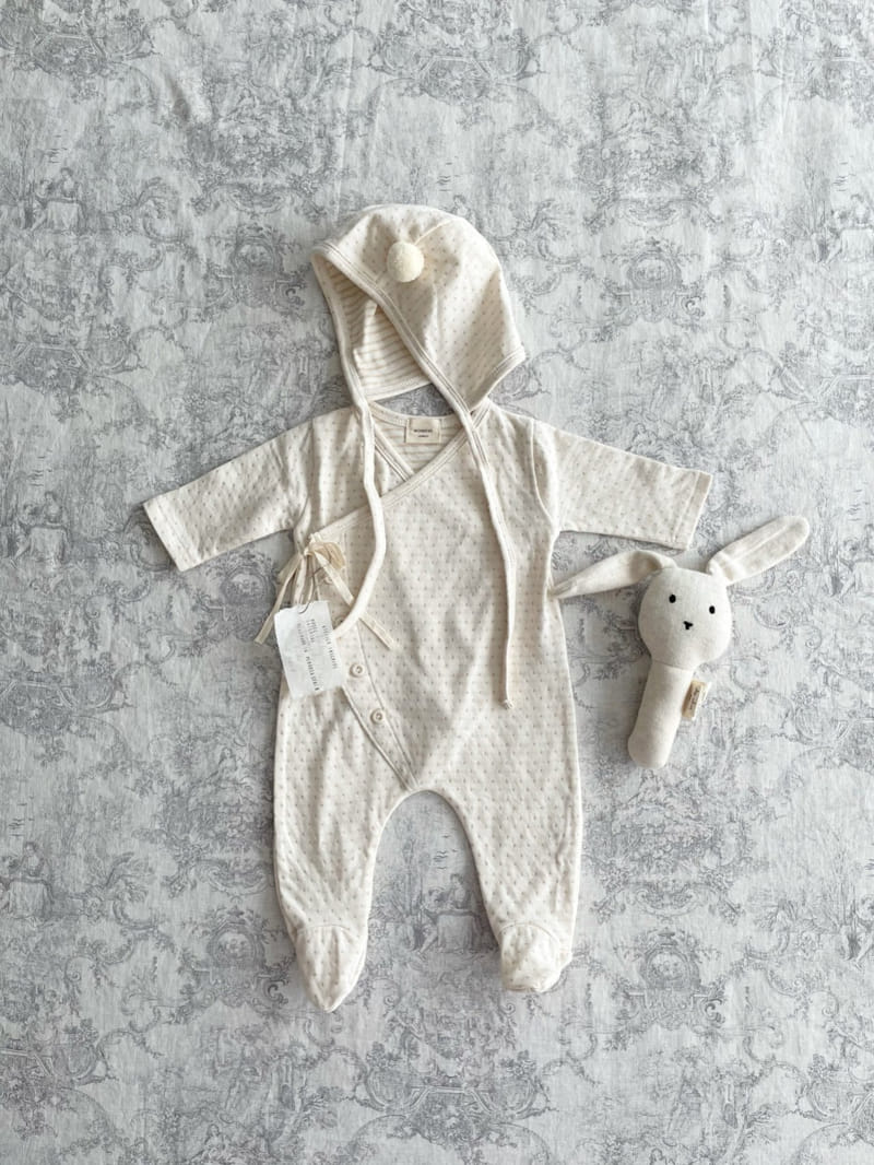 MONBEBE - Korean Children Fashion - #Kfashion4kids - Organic Dot Romper with Bonnet - 3