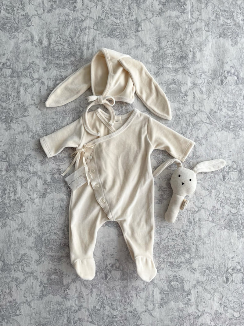 MONBEBE - Korean Children Fashion - #Kfashion4kids - Organic Bunny Romper with Bonnet - 8