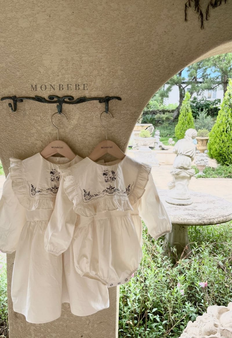 MONBEBE - Korean Children Fashion - #Kfashion4kids - Vintage Embroidery Romper - 3