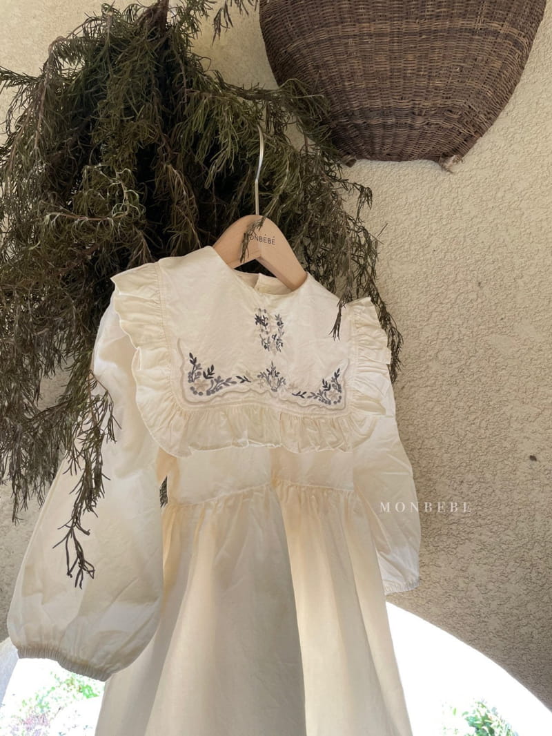 MONBEBE - Korean Children Fashion - #Kfashion4kids - Vintage Embroidery One-piece - 3