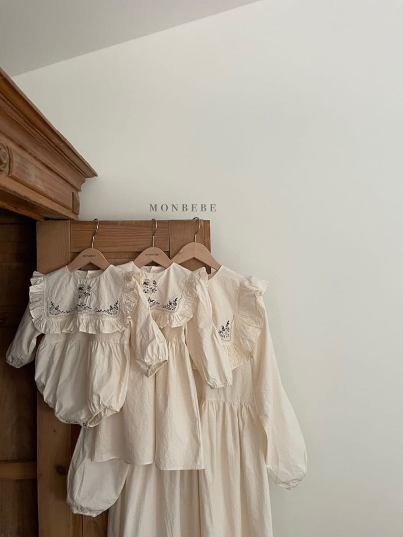 MONBEBE - Korean Children Fashion - #Kfashion4kids - Vintage Embroidery One-piece - 7