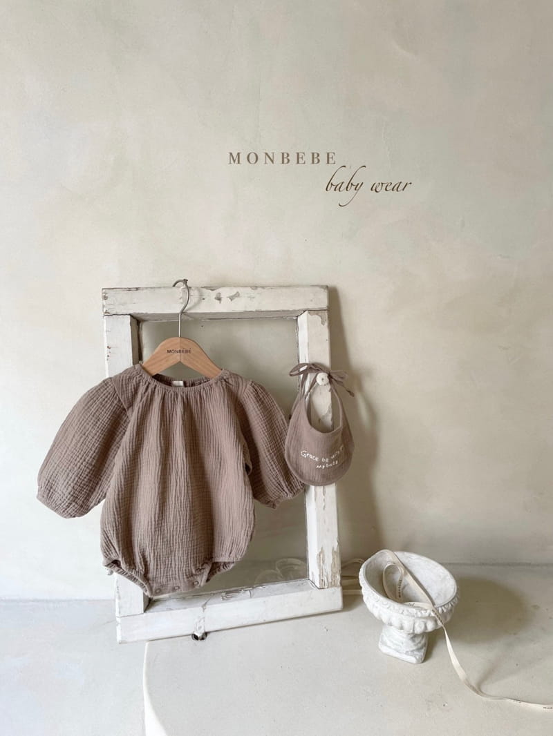 MONBEBE - Korean Children Fashion - #Kfashion4kids - Baby Bib Romper with Bib - 2