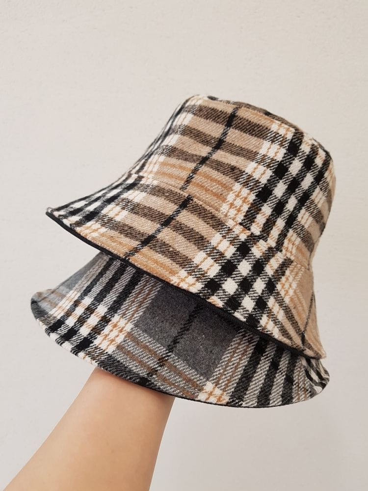 MONCO - Korean Children Fashion - #Kfashion4kids - Reversible Check Bucket Hat - 3