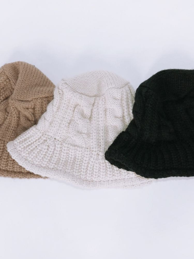MONCO - Korean Children Fashion - #Kfashion4kids - Twist Knit Bucket Hat - 2