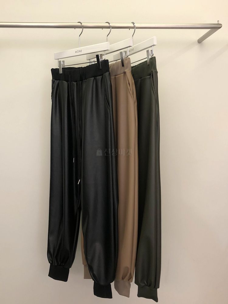 MONE - Korean Children Fashion - #Kfashion4kids - Caroz Leather Jogger Pants - 4