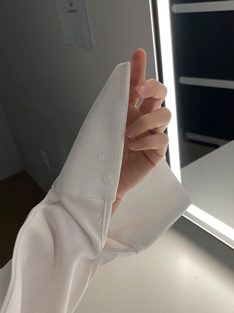 MONE - Korean Children Fashion - #Kfashion4kids - Unbalance Slit Long Coves Shirt - 2