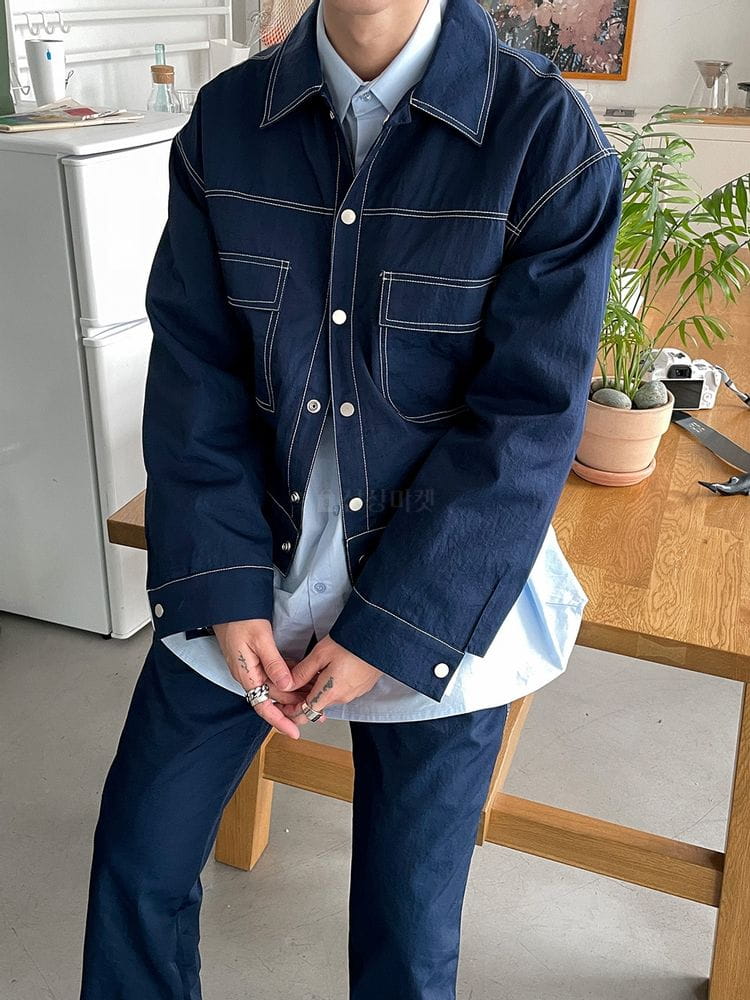 MONE - Korean Children Fashion - #Kfashion4kids - Nylon Stitch Jacket