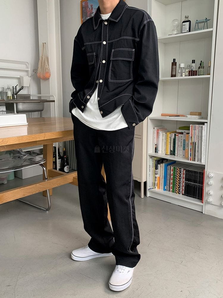 MONE - Korean Children Fashion - #Kfashion4kids - Nylon Stitch String Pants - 3