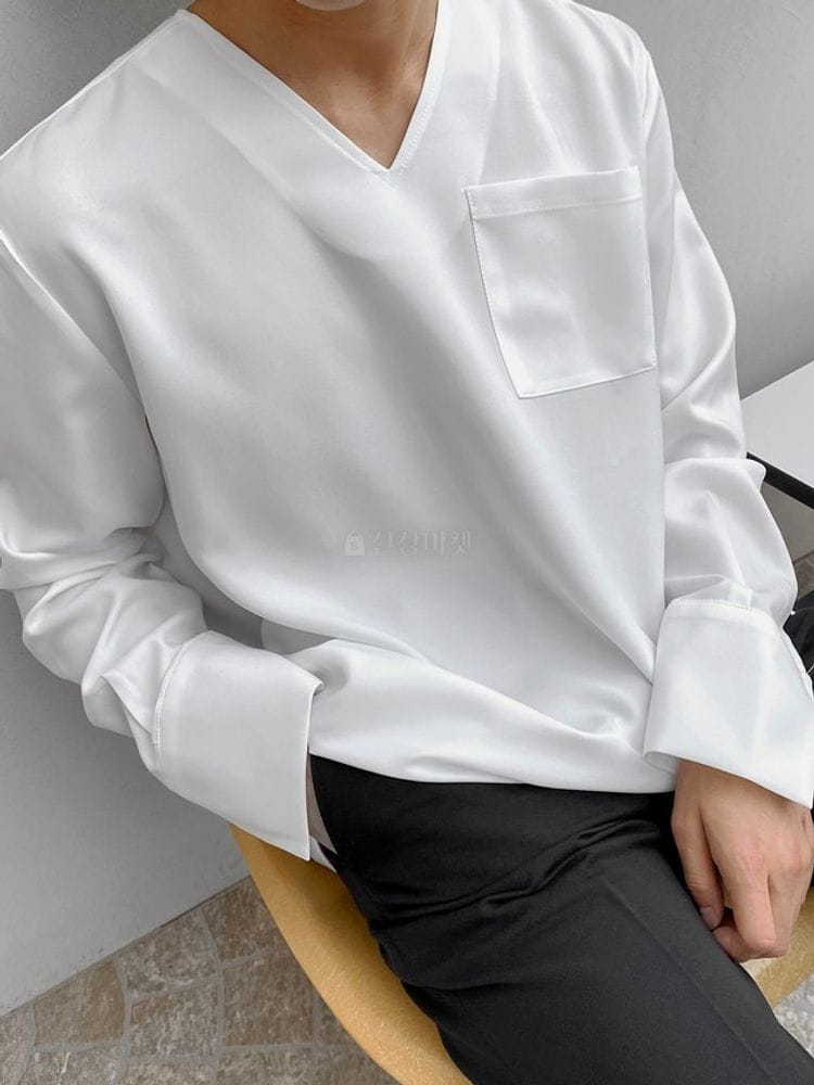 MONE - Korean Children Fashion - #Kfashion4kids - Cayzen V Neck Shirt - 2