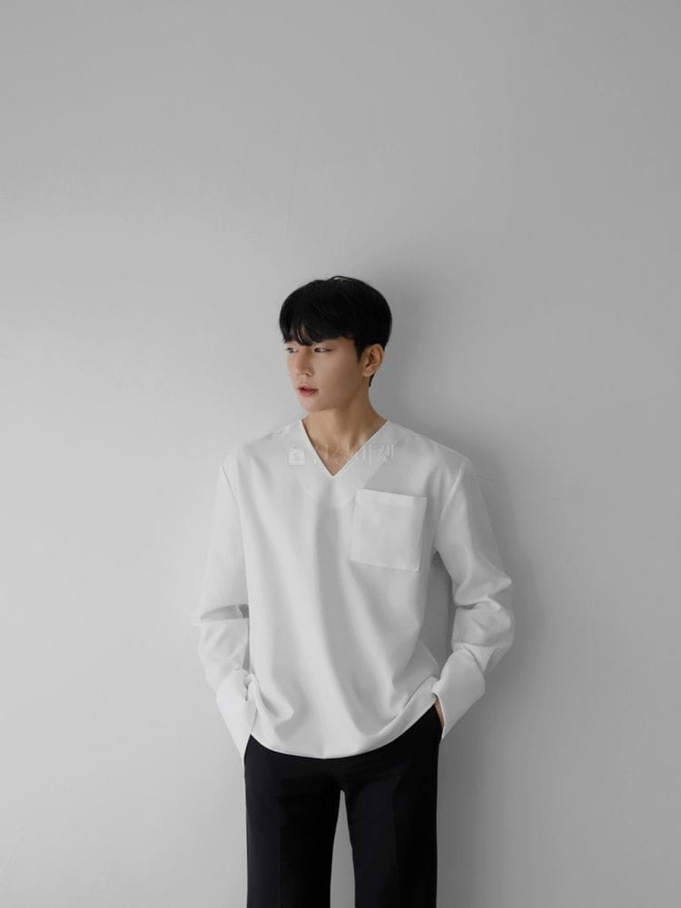 MONE - Korean Children Fashion - #Kfashion4kids - Cayzen V Neck Shirt - 3