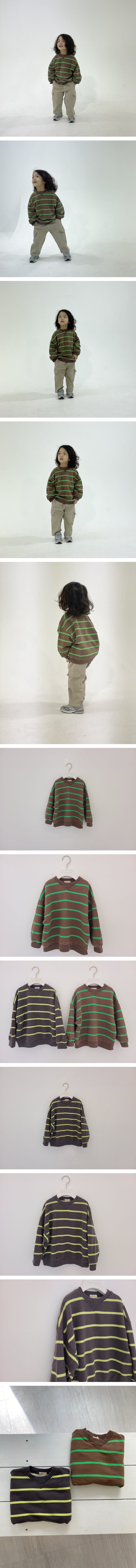 MOOI STORE - Korean Children Fashion - #Kfashion4kids - Stripe Sweatshirt