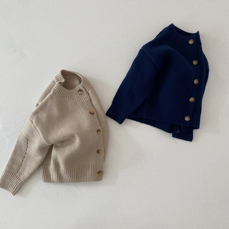 MORE - Korean Children Fashion - #Kfashion4kids - Round Neck Cardigan