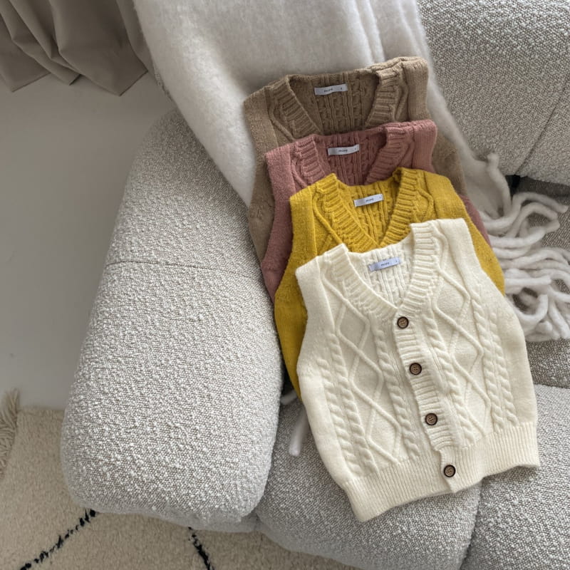 MORE - Korean Children Fashion - #Kfashion4kids - V Neck Vest Cardigan
