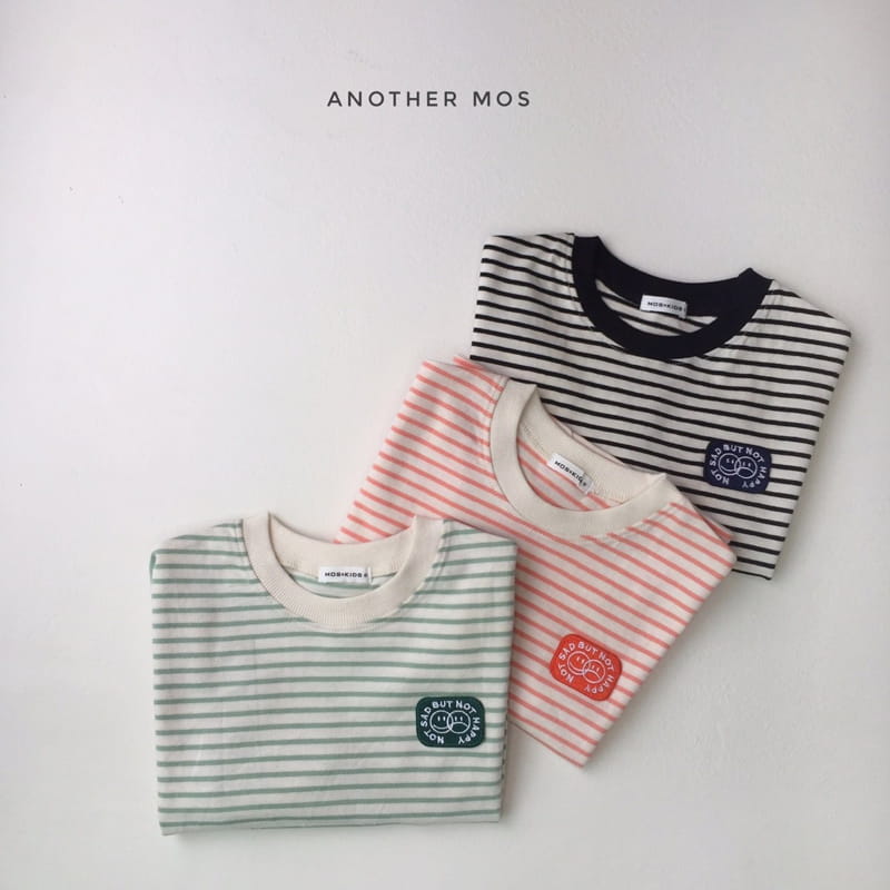 MOS BEBE - Korean Children Fashion - #Kfashion4kids - Happy Stripes Tee - 12