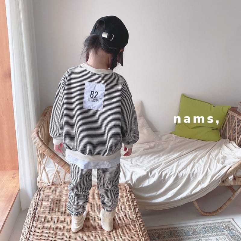 NAMS - Korean Children Fashion - #Kfashion4kids - 82 Stripe Top Bottom Set