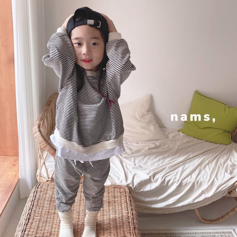 NAMS - Korean Children Fashion - #Kfashion4kids - 82 Stripe Top Bottom Set - 4