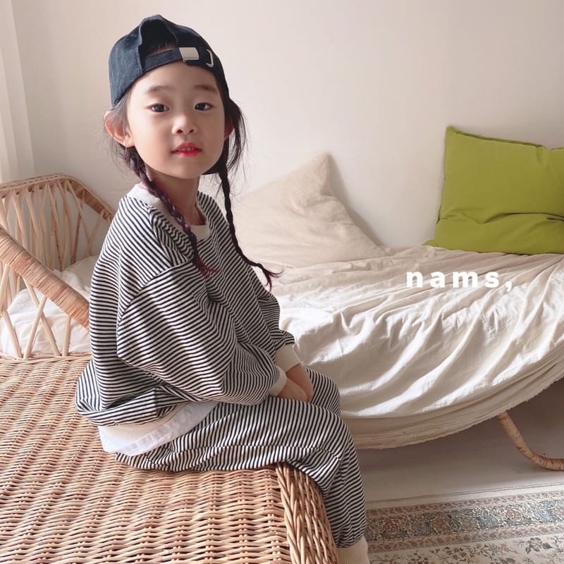 NAMS - Korean Children Fashion - #Kfashion4kids - 82 Stripe Top Bottom Set - 5