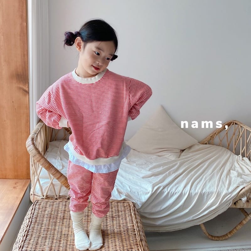 NAMS - Korean Children Fashion - #Kfashion4kids - 82 Stripe Top Bottom Set - 9