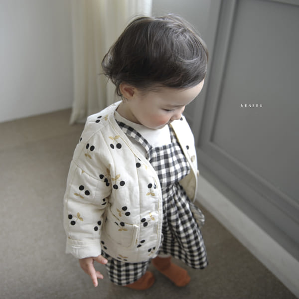 NENERU - Korean Children Fashion - #Kfashion4kids - Bebe Harmony Check One-piece - 2