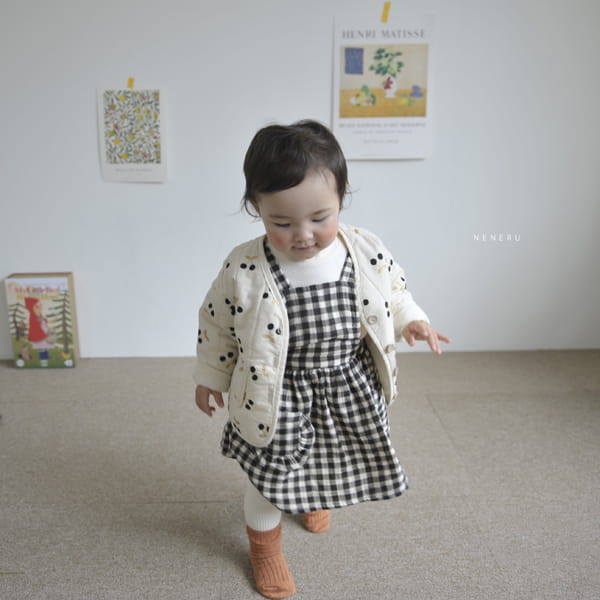 NENERU - Korean Children Fashion - #Kfashion4kids - Bebe Harmony Check One-piece - 3