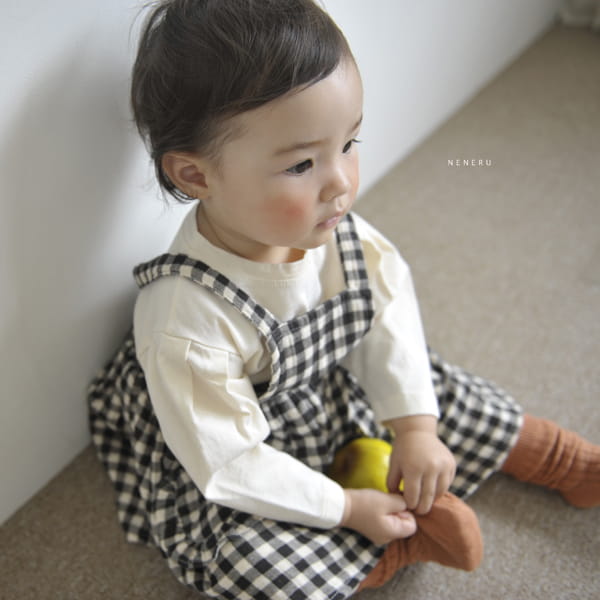 NENERU - Korean Children Fashion - #Kfashion4kids - Bebe Harmony Check One-piece - 4