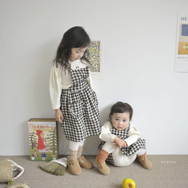 NENERU - Korean Children Fashion - #Kfashion4kids - Bebe Harmony Check One-piece - 7