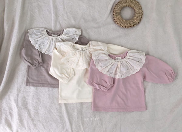 NENERU - Korean Children Fashion - #Kfashion4kids - Bebe Pure Lace Tee
