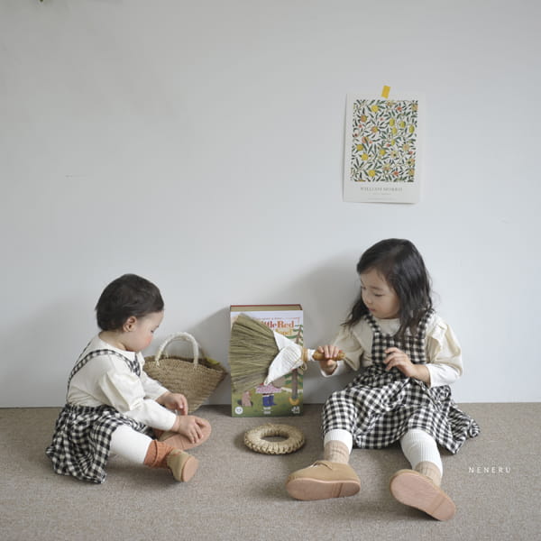 NENERU - Korean Children Fashion - #Kfashion4kids - Harmony Check One-piece