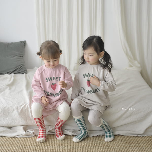 NENERU - Korean Children Fashion - #Kfashion4kids - Strawberry One-piece - 12