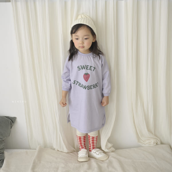 NENERU - Korean Children Fashion - #Kfashion4kids - Strawberry One-piece - 2