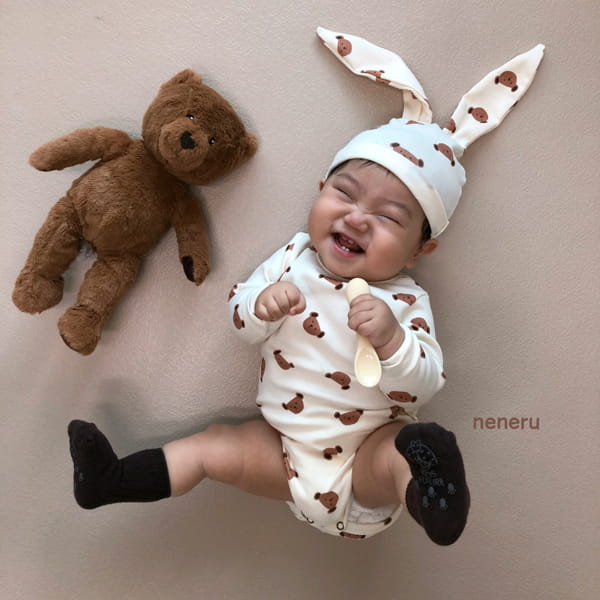 NENERU - Korean Children Fashion - #Kfashion4kids - Bebe Puppy Bodysuit Leggings Hat Set - 10