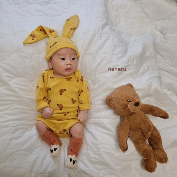 NENERU - Korean Children Fashion - #Kfashion4kids - Bebe Puppy Bodysuit Leggings Hat Set - 11